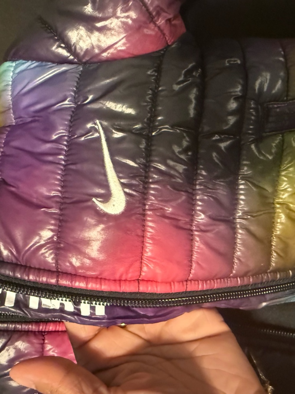 Nike Kids' Gradient Puffer Jacket in Pink, Purple, Yellow